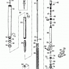 640 LC4 ADVENTURE CHASSIS Gabelbeine white power fork legs white power 640