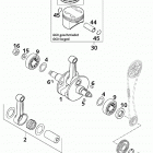 660 RALLYE CUSTOMER BIKE ENGINE Kurbelwelle, kolben crankshaft, piston 660