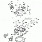 400 SXC USA ENGINE Zylinderkopf cylinder head 400