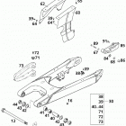 400/640 LC4-E, 640 LC4-E SUPER MOTO CHASSIS Schwingarm, kettenschutz swingarm, chain guard 400...
