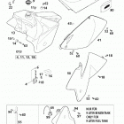 400/520 SX, EXC RACING CHASSIS Tank, sitzbank, verkleidung tank, seat, cover 400 ...