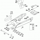 400 SXC USA CHASSIS Schwingarm,kettenschutz swingarm,chain guard 400