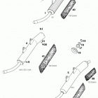 250/300/380 SX MXC EXC CHASSIS Exhaust silencer 250 / 300