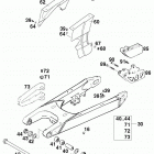 400/620 SUPER COMPETITION, 620 SC SUPER MOTO CHASSIS Schwingarm, kettenschutz swingarm, chain guard 400...