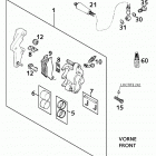125 EXE, SUPER MOTO CHASSIS Bremszange vorne s.moto brake caliper front s.moto...