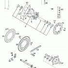 660 LC4 RALLYE CHASSIS Hinterrad rear wheel 660