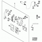 400/620 SUPER COMPETITION, 620 SC SUPER MOTO CHASSIS Bremszange sc vorne brake caliper sc front 400 / 6...