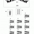 125/200 SX MXC EXC CHASSIS Dekor decal 125-380