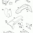 125/200 SX MXC EXC CHASSIS Mask, fender 125-380