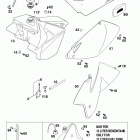 125/200 SX MXC EXC CHASSIS Tank, sitzbank, verkleidung tank, seat, cover 125-...