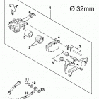 125/200 SX MXC EXC CHASSIS Bremszange hinten brake caliper rear 125-380