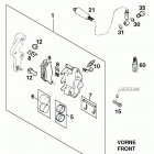 400/620 SUPER COMPETITION, 620 SC SUPER MOTO CHASSIS Bremszange sc super moto vorne brake caliper sc su...