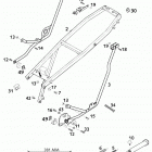 660 LC4 RALLYE CHASSIS Sub frame, side stand 660