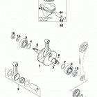 640 LS-E/mil Engine Kurbelwelle, kolben crankshaft, piston 640 ls-e / ...