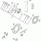 400 SXC USA CHASSIS Hinterrad rear wheel 400