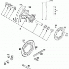 400/540 SXC, 620 SX CHASSIS Hinterrad sx rear wheel sx 620 99
