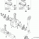 400/620 LC4 ENGINE Kurbelwelle, kolben crankshaft, piston 400 / 620 9...