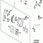 640 ADVENTURE-R CHASSIS Bremszange vorne brake caliper front 640 99