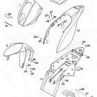 640 DUKE CHASSIS Mask, fenders 640 99