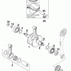 660 LC4 RALLYE ENGINE Kurbelwelle, kolben crankshaft, piston 660 99
