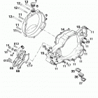 250/300 380 ENGINE Kupplungsdeckel clutch cover 250 / 300 / 380 99