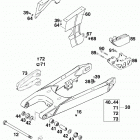 400/620 SUPER COMPETITION CHASSIS Schwingarm, kettenschutz swingarm, chain guard 400...