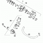 400/620 LC4 ENGINE Wasserpumpe, thermostat water pump, thermostat 400...