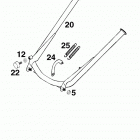 400/620 SUPER COMPETITION CHASSIS Center stand 400 / 620 99