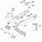 660 RALLYE LC4 CHASSIS Schwingarm swingarm 660 99