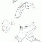 400/540 SXC CHASSIS Mask, fenders 400 / 540 98