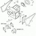 620 LC4 COMPETITION CHASSIS Luftfilterkasten air filter box 400 / 620 / 640 98