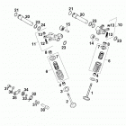 640 LC4-E/mil ENGINE Ventiltrieb valve drive 640 98