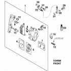 400/620 R/XC e CHASSIS Bremszange vorne brake caliper front 400 / 620 98