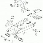 LC4 400/620 SX, SUPER COMPETITION CHASSIS Schwingarm,kettenschutz swingarm,chain guard 400 /...