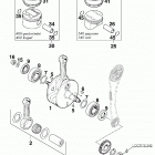 400/540 SXC ENGINE Kurbelwelle, kolben crankshaft, piston 400 / 540 9...