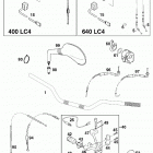 620 LC4 COMPETITION CHASSIS Lenker, armaturen lc4 handlebar, controls lc4 400 ...