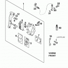 125 LC2 CHASSIS Bremszange vorne brake caliper front 125 98
