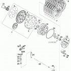 640 LC4-E/mil ENGINE Kupplung clutch 640 98
