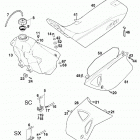 LC4 400/620 SX, SUPER COMPETITION CHASSIS Tank,sitzbank,verkleidung tank,seat,cover 400 / 62...