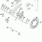 125 / 200 SX, MXC, EXC, EGS CHASSIS Vorderrad mxc,exc,egs front wheel mxc,exc,egs 125-...
