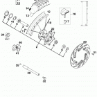 250/300/380 SX, MXC, EXC, EGS CHASSIS Vorderrad mxc,exc,egs front wheel mxc,exc,egs 125-...