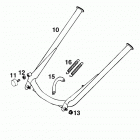 620 LC4 COMPETITION CHASSIS Center stand 400 / 620 / 640 98