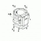 640 LC4-E/mil ENGINE Zylinder cylinder 640 98