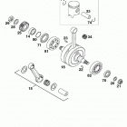 125/200 ENGINE Kurbelwelle, kolben crankshaft, piston 125 / 200 9...