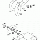 400/540 SXC CHASSIS Pipes, pre silencer 400 / 540 98