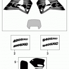 400/540 SXC CHASSIS Dekor decal 400 / 540 98
