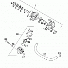 400/620 R/XC e ENGINE Wasserpumpe, thermostat water pump, thermostat 400...