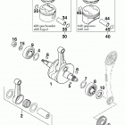 400/640 LC4 ENGINE Kurbelwelle, kolben crankshaft, piston 400 / 640 9...