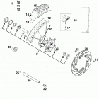 400/540 SXC CHASSIS Vorderrad front wheel 400 / 540 98