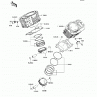 Vulcan 1700 Classic (VN1700-E9FA) Цилиндр и поршни